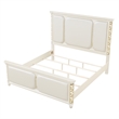 Cinderella Traditional Style Queen Upholstered Bed with LED and Gold Accents