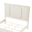 Cinderella Traditional Style Queen Upholstered Bed with LED and Gold Accents