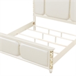 Cinderella Traditional Style Queen Upholstered Bed with LED and Gold Accents
