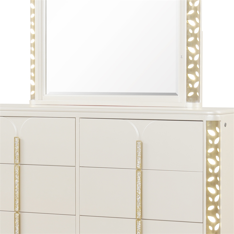 Cinderella Traditional Style Wood Dresser with LED Accents (Mirror not included)