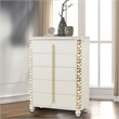 Cinderella Traditional Style 5-Drawer Wood Chest with LED Accent Panels
