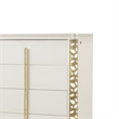 Cinderella Traditional Style 5-Drawer Wood Chest with LED Accent Panels