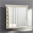 Cinderella Traditional Wood Mirror with LED Accents in Cream