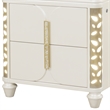 Cinderella Traditional 2 Drawer Wood Nightstand with LED Accents in White