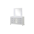 Abigale Queen 4Pc Bedroom Set LED Storage Bed & Polyurethane Headboard in White