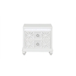 Abigale Queen 4Pc Bedroom Set LED Storage Bed & Polyurethane Headboard in White