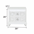 Abigale Queen 4Pc Bedroom Set LED Storage Bed & Polyurethane Headboard in White