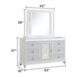 Abigale Queen 5Pc Bedroom Set LED Storage Bed & Polyurethane Headboard in White