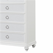 Abigale 5 Drawer Chest LED Storage with Patterned Drawer Fronts in White