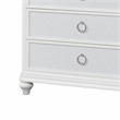 Abigale 5 Drawer Chest LED Storage with Patterned Drawer Fronts in White