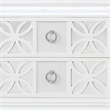 Abigale 2 Drawer Wood Nightstand with Overlay Design in White