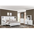 Abigale 2 Drawer Wood Nightstand with Mirror Top in White