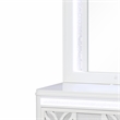 Abigale 2 Drawer Wood Nightstand with Mirror Top in White