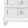 Abigale 2 Drawer Wood Nightstand with Mirror Top in White