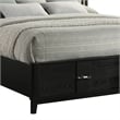 Opel Modern Queen Storage Bed with LED Headboard in Black