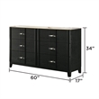 Opel Modern 4 Piece Queen Bedroom Set with Bed Dresser Mirror and Nightstand