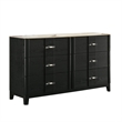 Opel Modern 4 Piece King Bedroom Set with Bed Dresser Mirror and Nightstand