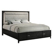 Opel Modern 5Pc King Bedroom Set with Bed Dresser Mirror Chest and Nightstand