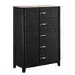 Opel Modern 5Pc King Bedroom Set with Bed Dresser Mirror Chest and Nightstand