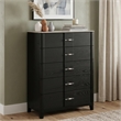 Opel Modern 5Pc King Bedroom Set with Bed Dresser Mirror Chest and Nightstand