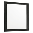 Opel Modern Beveled Bedroom Mirror in Black