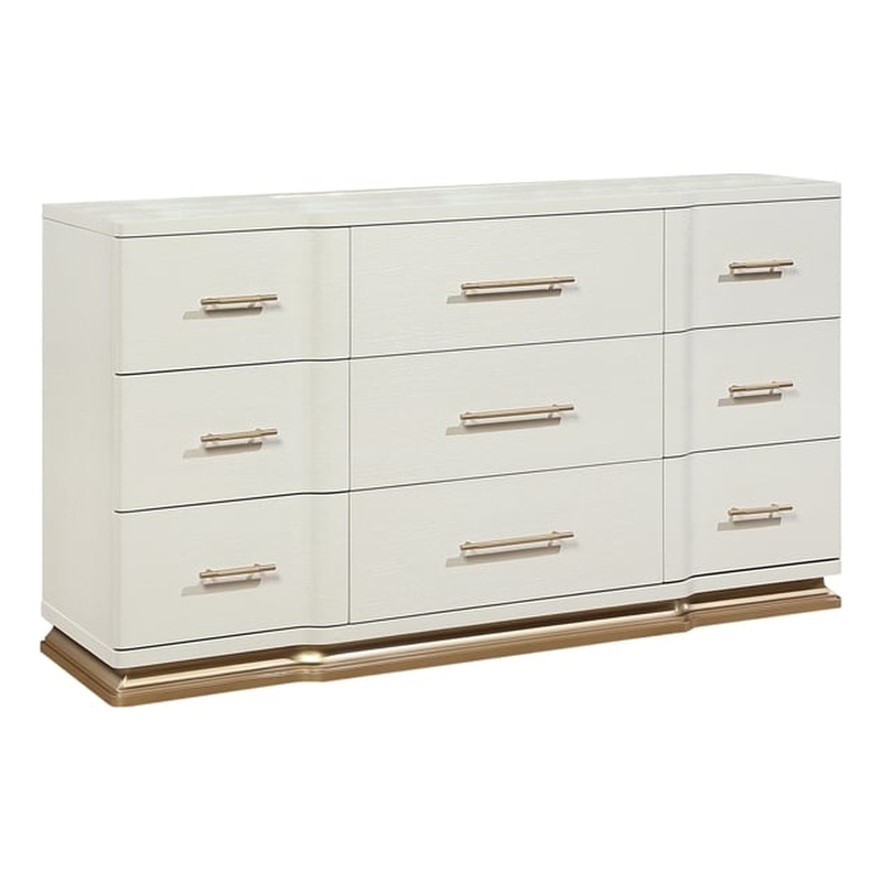 LEXINGTON Modern 9 Drawer Dresser in Beige