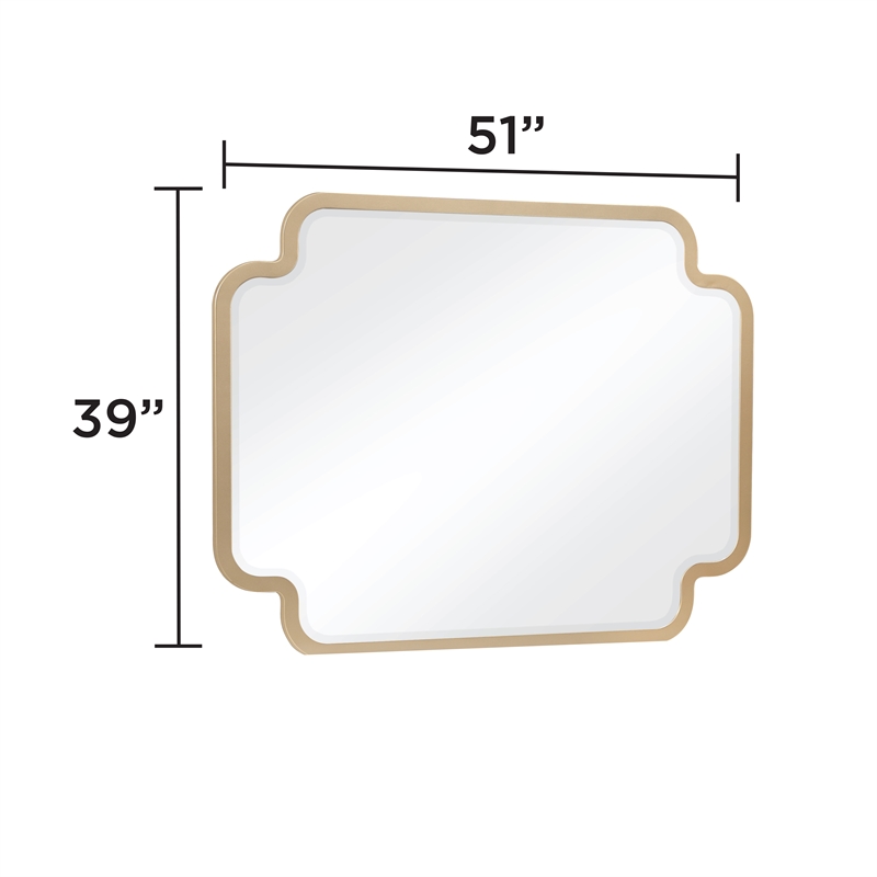 LEXINGTON Modern Framed Bedroom Mirror in Beige