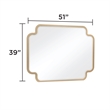 LEXINGTON Modern Framed Bedroom Mirror in Beige