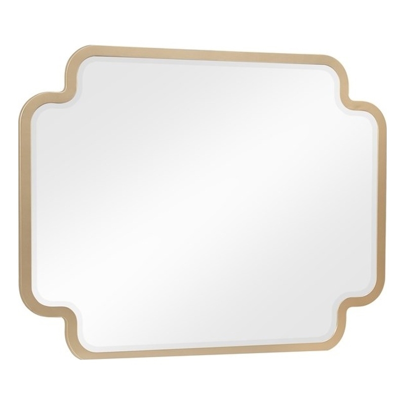 LEXINGTON Modern Framed Bedroom Mirror in Beige