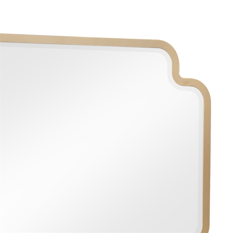LEXINGTON Modern Framed Bedroom Mirror in Beige