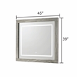 Jazz Contemporary Framed Bedroom Mirror with White Lacquer Finish