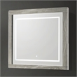 Jazz Contemporary Framed Bedroom Mirror with White Lacquer Finish