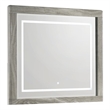 Jazz Contemporary Framed Bedroom Mirror with White Lacquer Finish