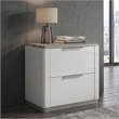 Jazz Modern 2-Drawer Nightstand in White Lacquer