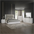 Jazz Modern 2-Drawer Nightstand in White Lacquer