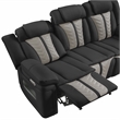 Cruiser Power Reclining Sofa with LED & Speakers in Black/Gray