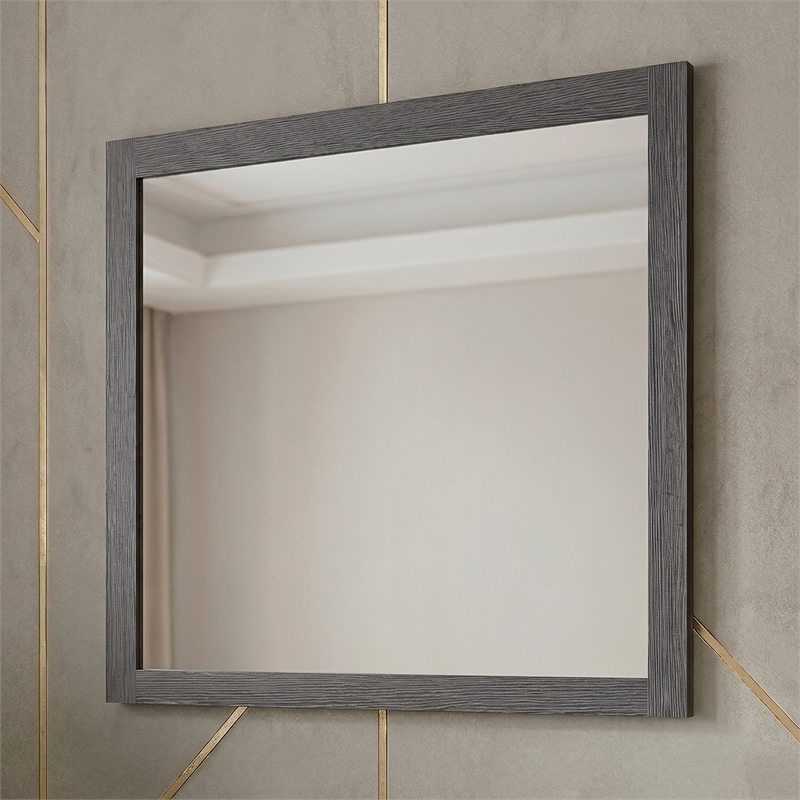 Clifton Mirror in Charcoal Gray
