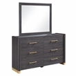 Clifton Mirror in Charcoal Gray