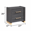 Clifton Nightstand in Charcoal Gray