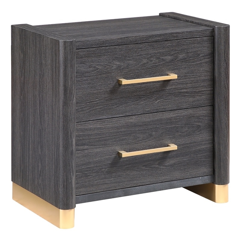 Clifton Nightstand in Charcoal Gray