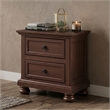 Traditional Wood Boston Queen 4 Pc Bedroom Set in Walnut