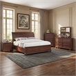 Boston Traditional Queen 5 Pc Bedroom Set in Walnut