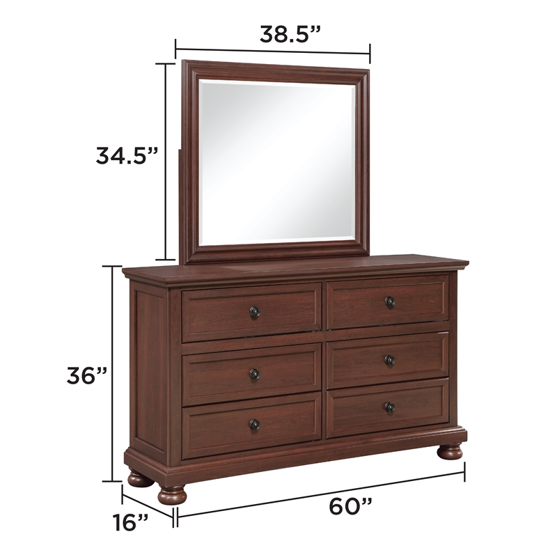 Boston Traditional Queen 5 Pc Bedroom Set in Walnut