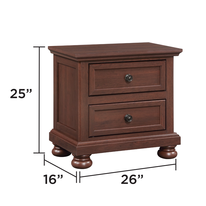 Boston Traditional Queen 5 Pc Bedroom Set in Walnut