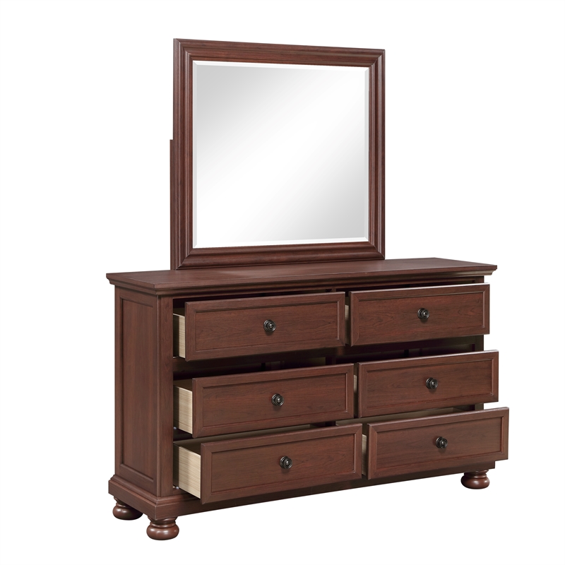 Boston Traditional Queen 5 Pc Bedroom Set in Walnut