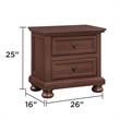 Boston Traditional King 5 Pc Bedroom Set in Walnut