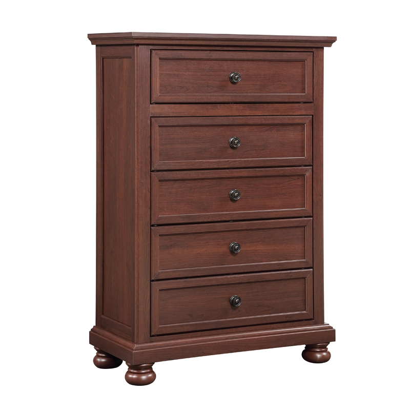 Boston Traditional King 5 Pc Bedroom Set in Walnut