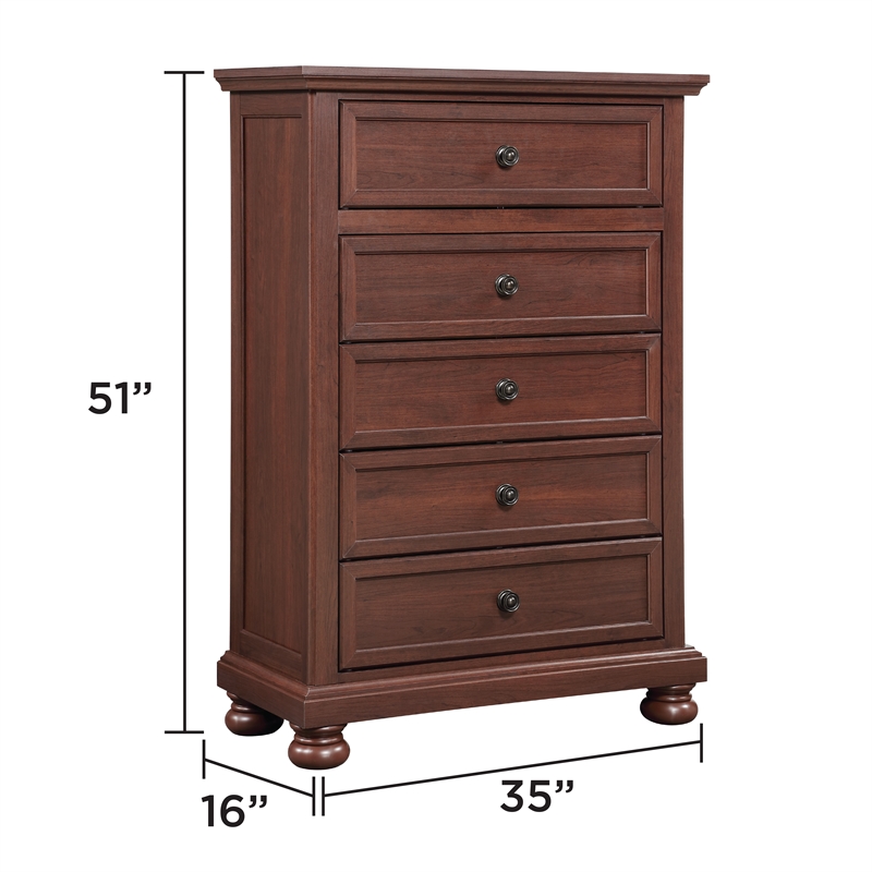 Boston Traditional King 5 Pc Bedroom Set in Walnut