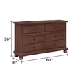 Boston Traditional King 5 Pc Bedroom Set in Walnut