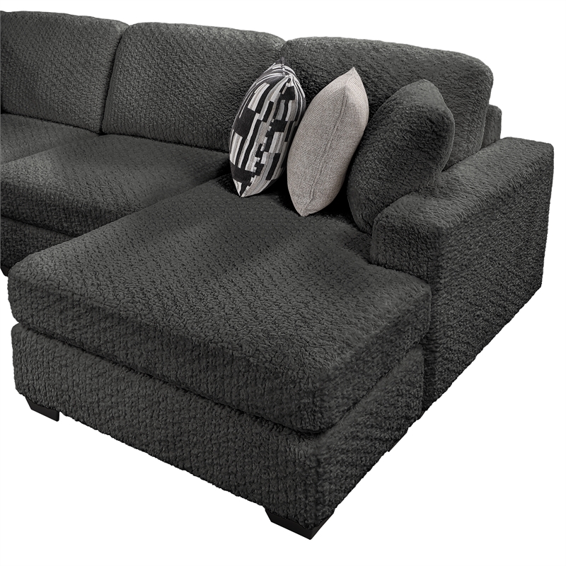 Maxwell Modern Sectional Sofa with Premium Upholstery in Gray